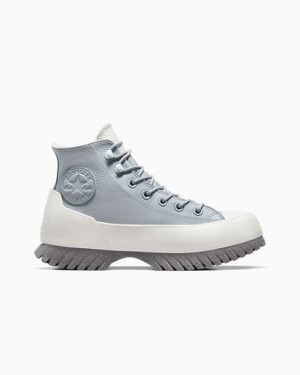 Botas Converse Chuck Taylor All Star Lugged 2.0 Platform Leather Mujer Plateadas Gris Chile | C-53480199