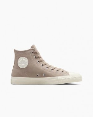 Zapatillas Converse CONS Chuck Taylor All Star Pro Nubuck Hombre Beige Blancas Chile | C-31750469