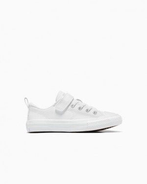 Zapatillas Converse Chuck Taylor All Star Malden Street Leather Niños Blancas Chile | C-50367489