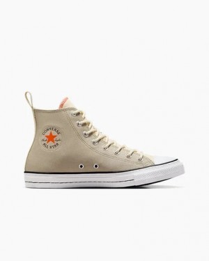 Zapatillas Converse Chuck Taylor All Star Vintage Athletic Hombre Gris Beige Blancas Chile | C-15890349