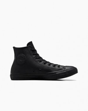 Zapatillas Converse Chuck Taylor All Star Leather Hombre Negras Chile | C-29180749