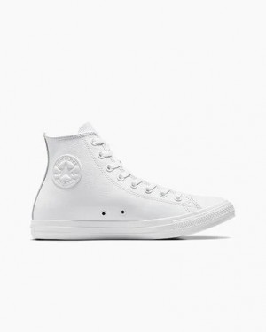 Zapatillas Converse Chuck Taylor All Star Leather Hombre Blancas Chile | C-27518949