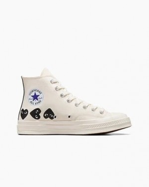 Zapatillas Converse Converse x PLAY Comme des Garçons Chuck 70 Multi Heart Hombre Blancas Negras Chile | C-51786949