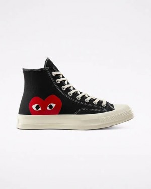 Zapatillas Converse Converse x PLAY Comme des Garçons Chuck 70 Hombre Negras Blancas Rojas Chile | C-35689079