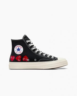 Zapatillas Converse Converse x PLAY Comme des Garçons Chuck 70 Multi Heart Hombre Negras Rojas Chile | C-16943029