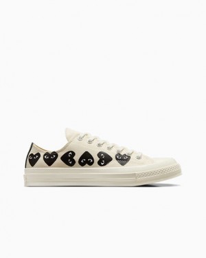 Zapatillas Converse Converse x PLAY Comme des Garçons Chuck 70 Multi Heart Hombre Blancas Negras Chile | C-85431929