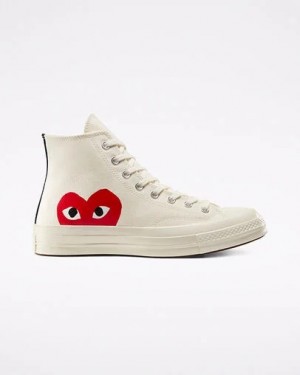 Zapatillas Converse Converse x PLAY Comme des Garçons Chuck 70 Hombre Blancas Rojas Chile | C-70456199