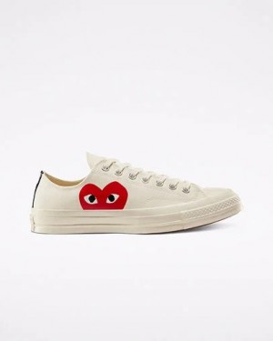 Zapatillas Converse Converse x PLAY Comme des Garçons Chuck 70 Hombre Blancas Rojas Chile | C-86129549