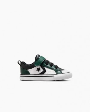 Zapatillas Converse Pro Blaze Niños Verde Negras Blancas Chile | C-58492019