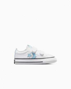 Zapatillas Converse Star Player 76 Niños Blancas Azules Blancas Chile | C-02574189