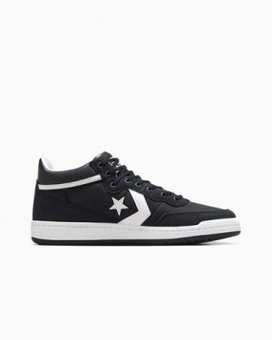 Zapatillas Skate Converse CONS Fastbreak Pro Leather & Suede Hombre Negras Blancas Chile | C-60934289