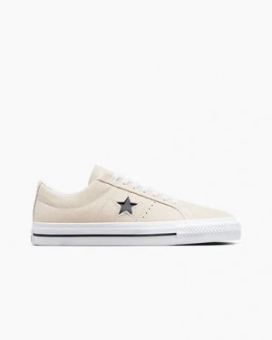 Zapatillas Skate Converse CONS One Star Pro Suede Mujer Blancas Negras Chile | C-39164289