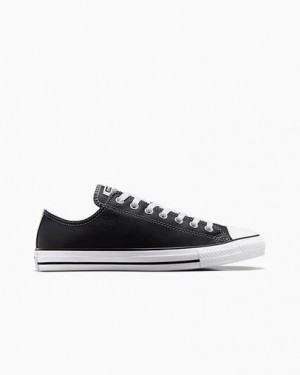 Zapatillas Tenis Converse Chuck Taylor All Star Leather Hombre Negras Chile | C-76981029