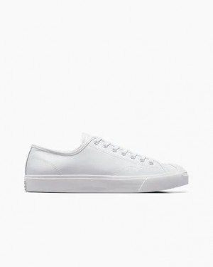 Zapatillas Tenis Converse Jack Purcell Leather Mujer Blancas Chile | C-07912859