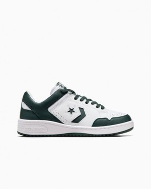 Zapatillas de Baloncesto Converse Weapon Leather Hombre Blancas Turquesa Oscuro Chile | C-30914659