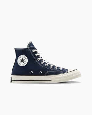 Zapatillas de Lona Converse Chuck 70 Mujer Azul Marino Negras Chile | C-09178549