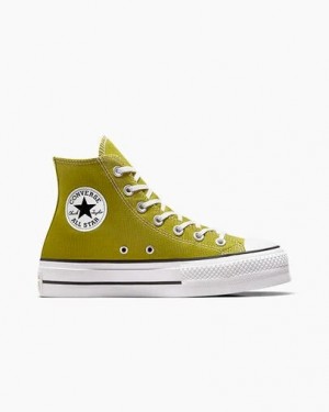 Zapatillas de Lona Converse Chuck Taylor All Star Lift Platform Mujer Blancas Negras Chile | C-95147069