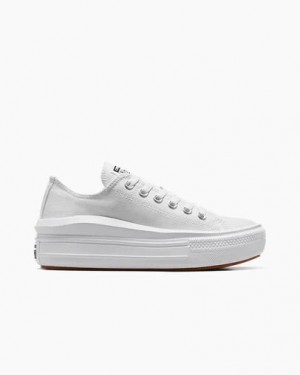 Zapatillas de Lona Converse Chuck Taylor All Star Move Mujer Blancas Chile | C-65193409