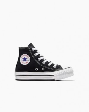 Zapatos Plataforma Converse Chuck Taylor All Star EVA Lift Niños Negras Blancas Chile | C-02619389