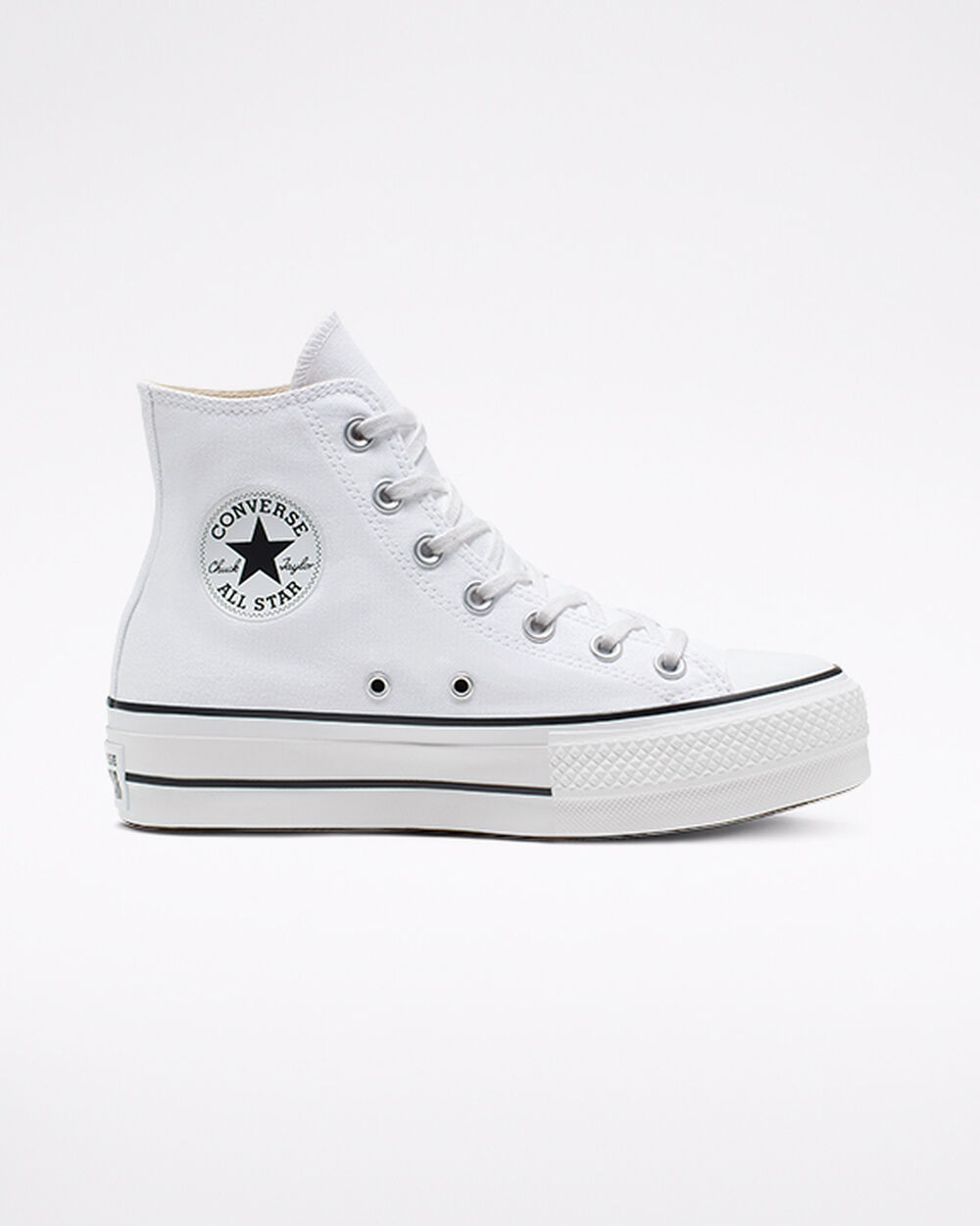 Zapatillas Converse Chuck Taylor All Star Mujer Blancas Negras Blancas | Chile-20493