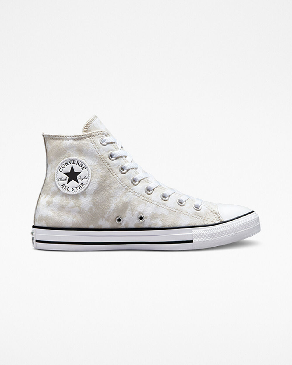 Zapatillas Converse Chuck Taylor All Star Mujer Beige Blancas Negras | Chile-98724