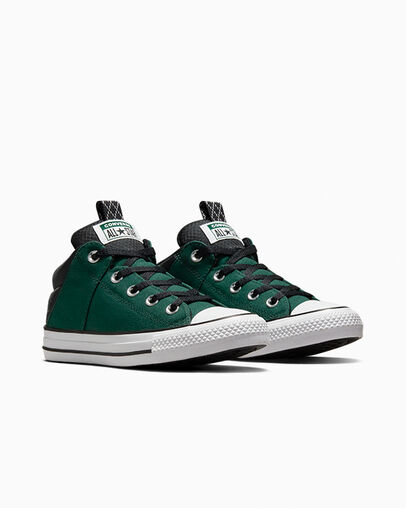 Botas Converse Chuck Taylor All Star Axel Sporty Niños Verde Negras Blancas Chile | C-76951329