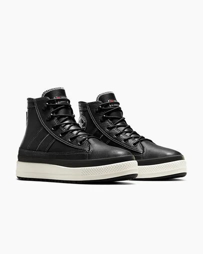 Botas Converse Chuck Taylor All Star Equip Waterproof Hombre Negras Blancas Chile | C-14865329