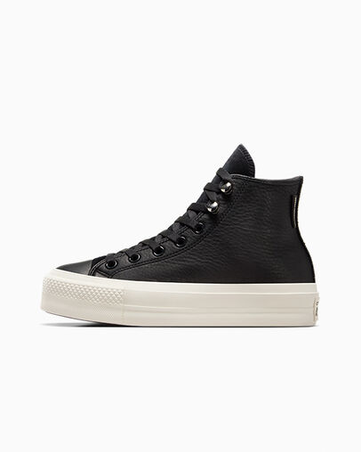 Botas Converse Chuck Taylor All Star Lift Platform Water Repellent Leather Mujer Negras Chile | C-96125349