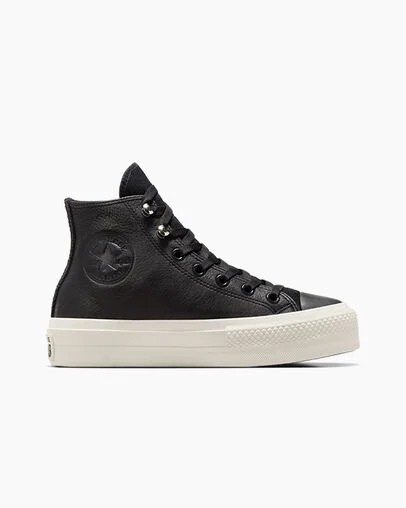 Botas Converse Chuck Taylor All Star Lift Platform Water Repellent Leather Mujer Negras Chile | C-96125349