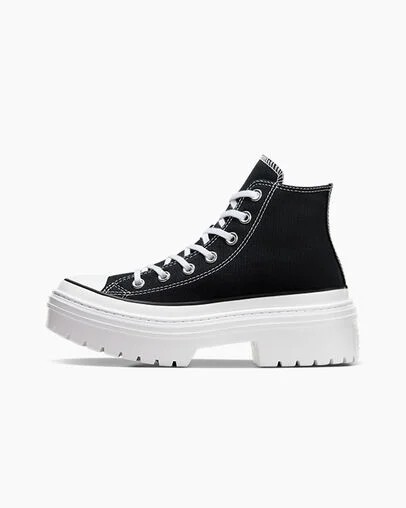 Botas Converse Chuck Taylor All Star Lugged Heel Platform Mujer Negras Blancas Chile | C-14957289