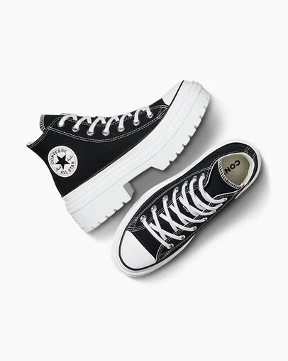 Botas Converse Chuck Taylor All Star Lugged Heel Platform Mujer Negras Blancas Chile | C-14957289