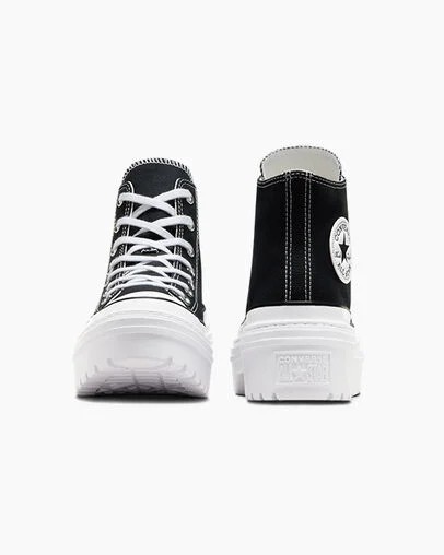 Botas Converse Chuck Taylor All Star Lugged Heel Platform Mujer Negras Blancas Chile | C-14957289