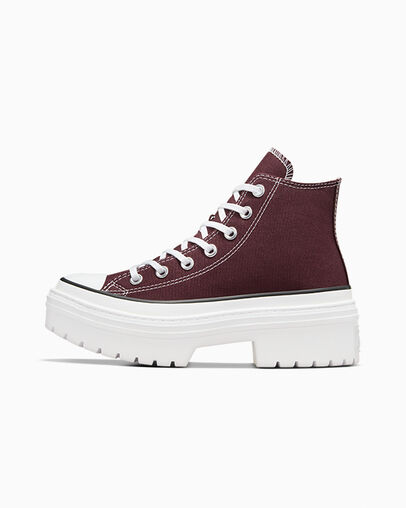 Botas Converse Chuck Taylor All Star Lugged Heel Platform Mujer Burdeos Blancas Negras Chile | C-40356179