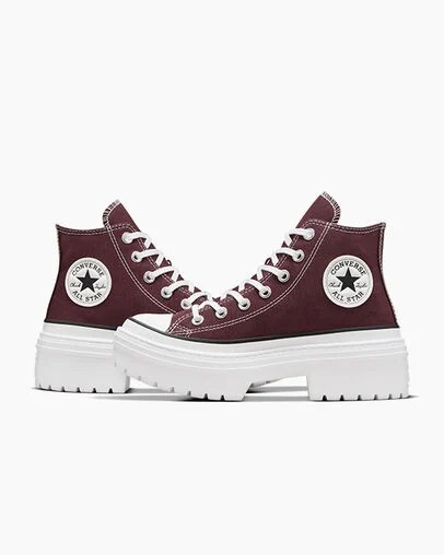 Botas Converse Chuck Taylor All Star Lugged Heel Platform Mujer Burdeos Blancas Negras Chile | C-40356179