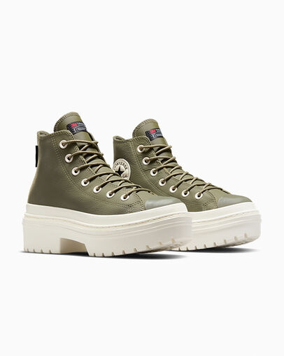 Botas Converse Chuck Taylor All Star Lugged Heel Platform Waterproof Mujer Verde Oscuro Negras Chile | C-45629089