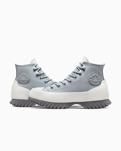 Botas Converse Chuck Taylor All Star Lugged 2.0 Platform Leather Mujer Plateadas Gris Chile | C-53480199