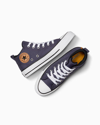 Botas Converse Chuck Taylor All Star Malden Street Niños Gris Moradas Blancas Chile | C-17924039