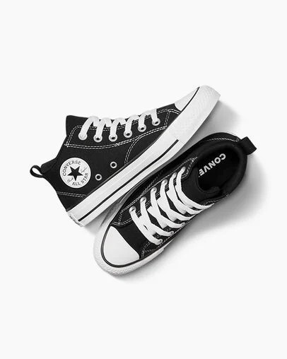 Botas Converse Chuck Taylor All Star Malden Street Niños Negras Blancas Chile | C-21873659