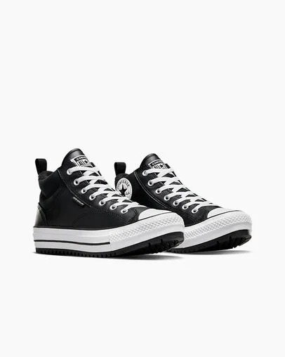 Botas Converse Chuck Taylor All Star Malden Street Mujer Negras Blancas Chile | C-95124739