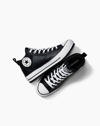 Botas Converse Chuck Taylor All Star Malden Street Mujer Negras Blancas Chile | C-95124739