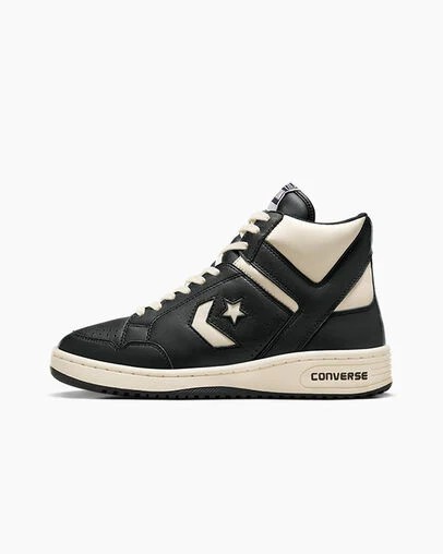 Botas Converse Weapon Leather Mujer Negras Beige Blancas Negras Chile | C-91482079