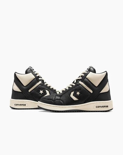 Botas Converse Weapon Leather Mujer Negras Beige Blancas Negras Chile | C-91482079