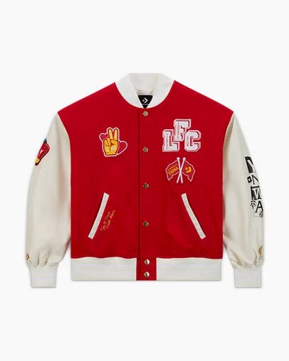 Chaqueta Converse Converse x LFC Woven Varsity Hombre Rosas Chile | C-06841399