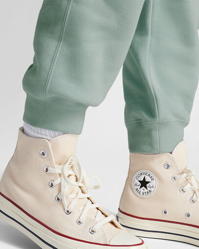 Pantalon Deportivo Converse Go-To Embroidered Star Chevron Standard-Fit Mujer Verde Chile | C-23078499