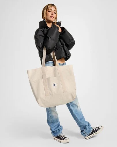 Tote Converse Premium Canvas Hombre Beige Chile | C-76423959