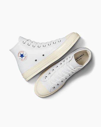 Zapatillas Converse Chuck 70 Leather Hombre Blancas Chile | C-57320949