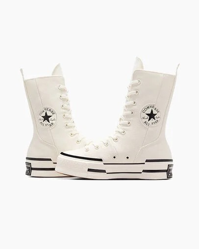 Zapatillas Converse Chuck 70 Plus XHi Hombre Blancas Negras Chile | C-17356289