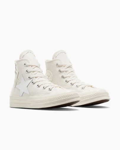 Zapatillas Converse Chuck 70 Stars Hombre Blancas Beige Chile | C-94860719