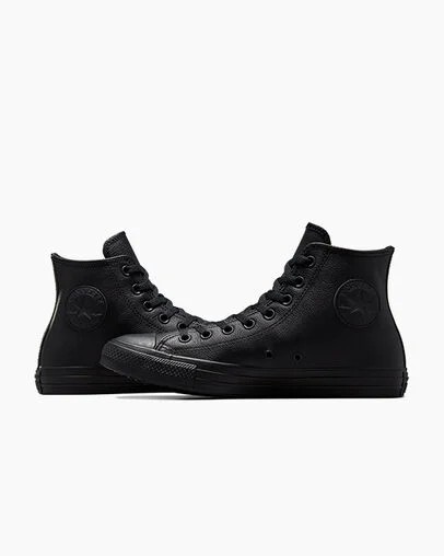 Zapatillas Converse Chuck Taylor All Star Leather Hombre Negras Chile | C-39764859