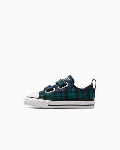 Zapatillas Converse Chuck Taylor All Star Plaid Niños Verde Azul Marino Blancas Chile | C-05792819